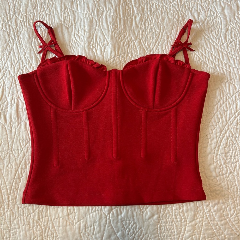Astr Red Women's Bodysuit Top